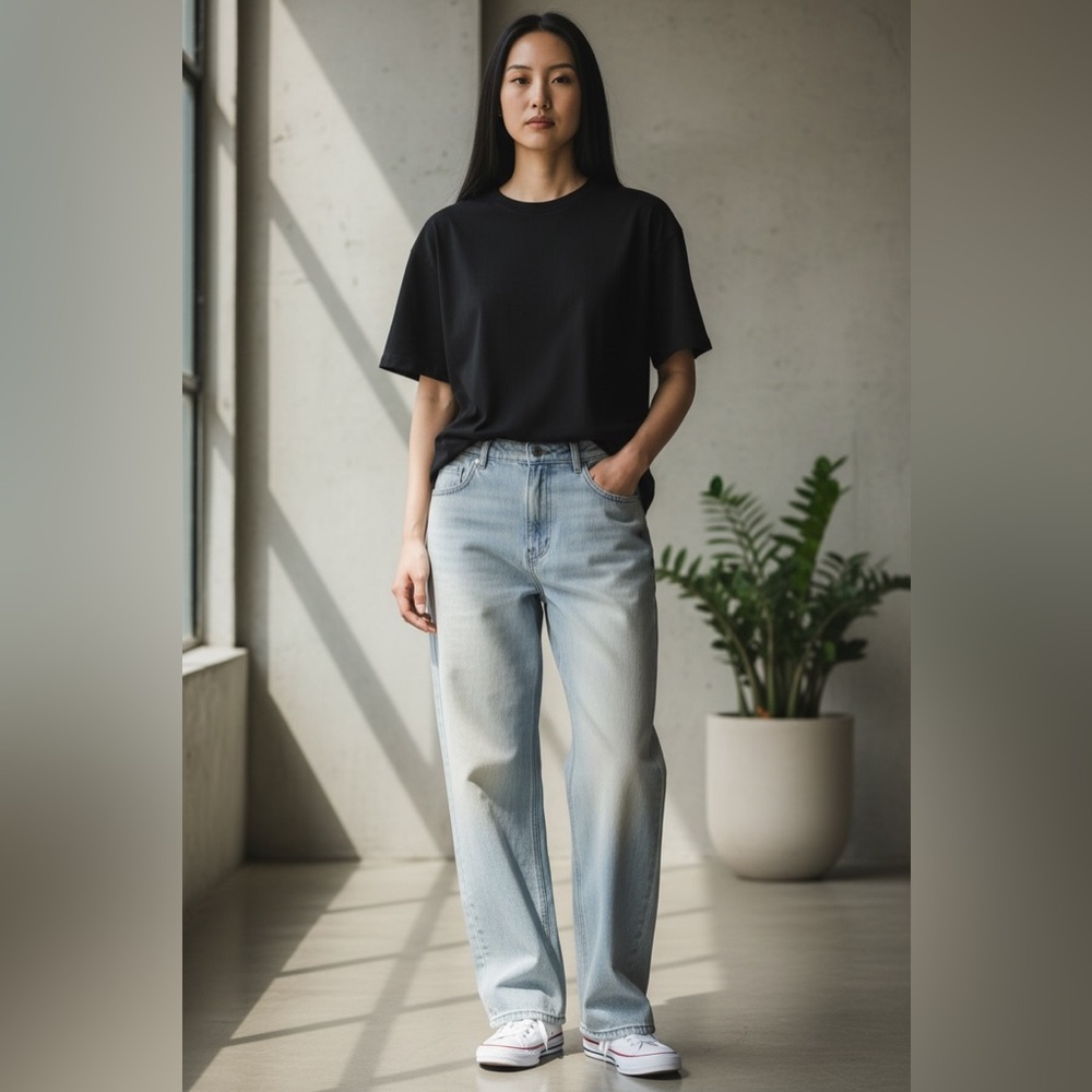 Edikted Pacsun dusty  wash baggy jeans